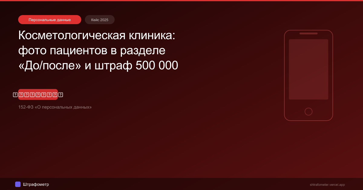 Косметологическая клиника: фото пациентов в разделе «До/после» и штраф 500 000